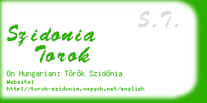 szidonia torok business card